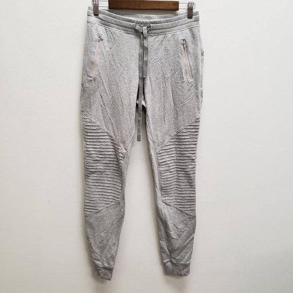 ALO Yoga Pants - Alo Yoga Womens Pull On Sweatpants Size S Gray Tapered Leg Mid Rise Drawstring